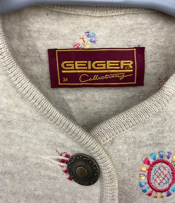 ヴィンテージ　GEIGER MADE IN AUSTRIA ウールコート オーストリア製 GEIGER スタンドカラー チロリアン ロング