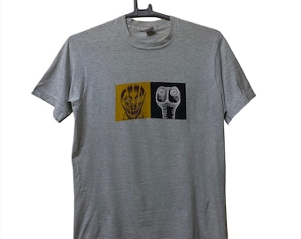 Vintage BUTTHOLE SURFERS Boredoms Tshirt concert tour rock indie grey colour t-shirts medium size