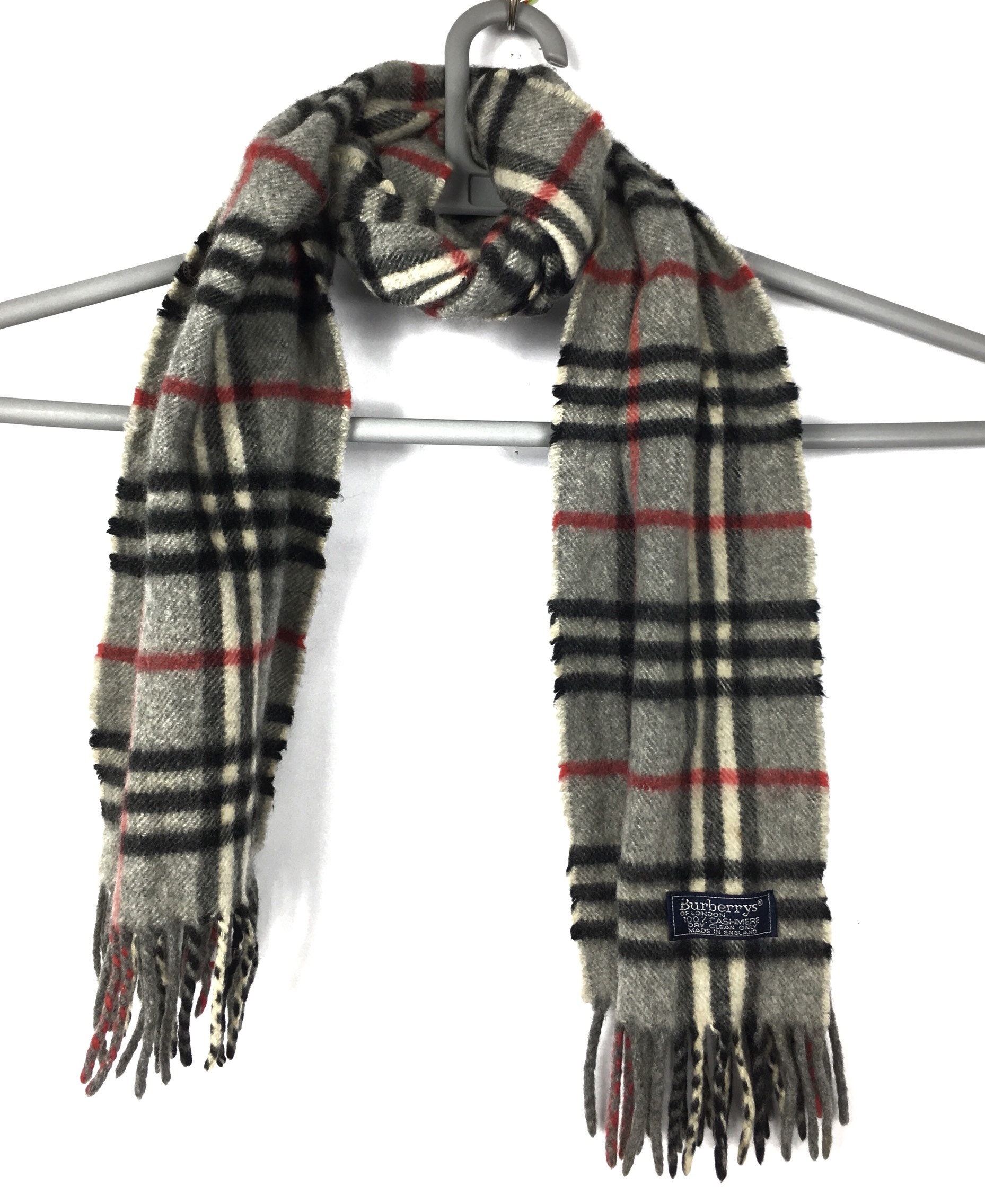 Vintage 90s Burberry's Scarf 100% Cashmere Made in England Vintage 90s Burberry's Scarf 100% Cashmere Made in England