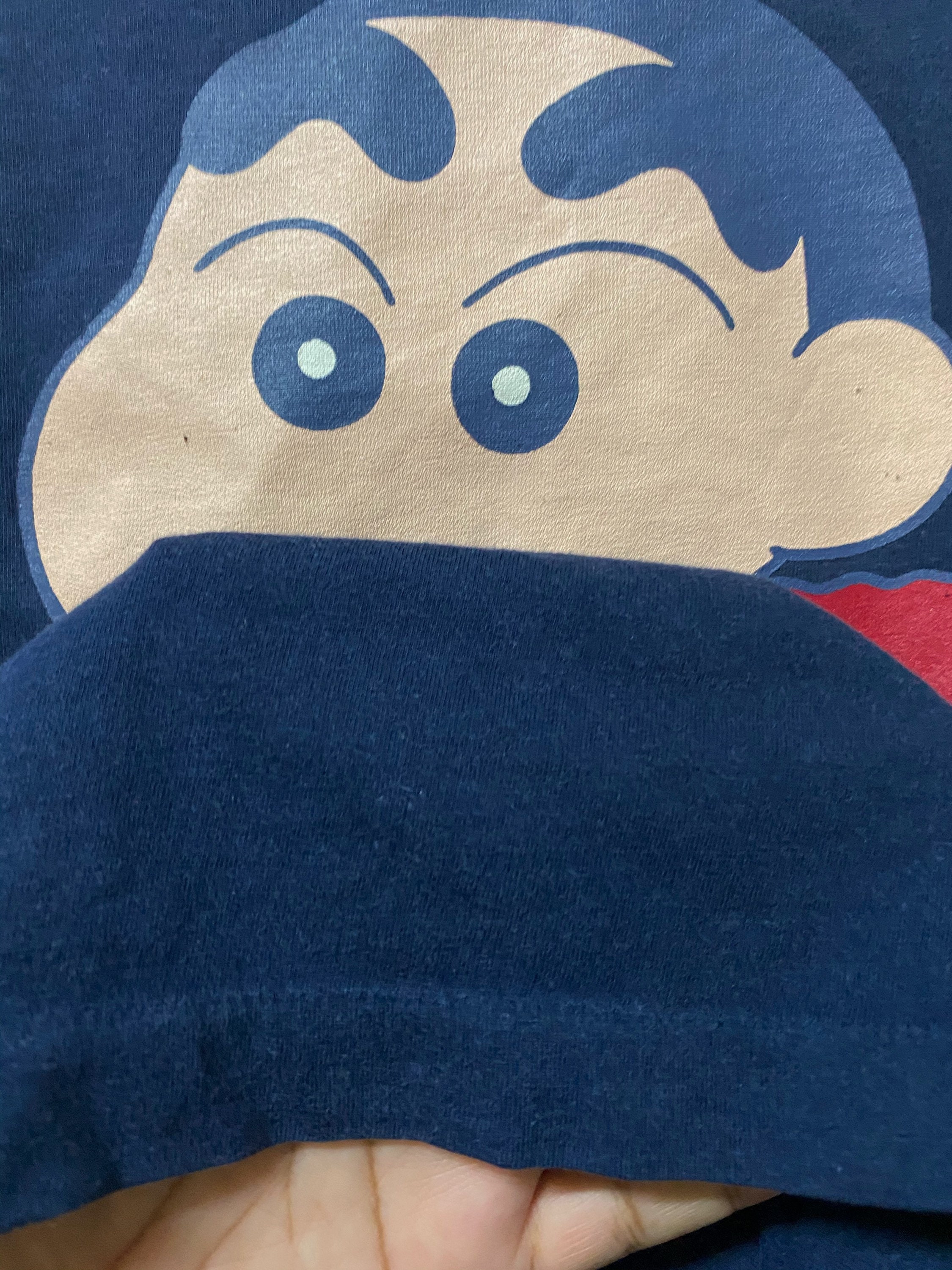 Vintage 90s Crayon Shinchan Cartoon T Shirt Blue Colour Large Size