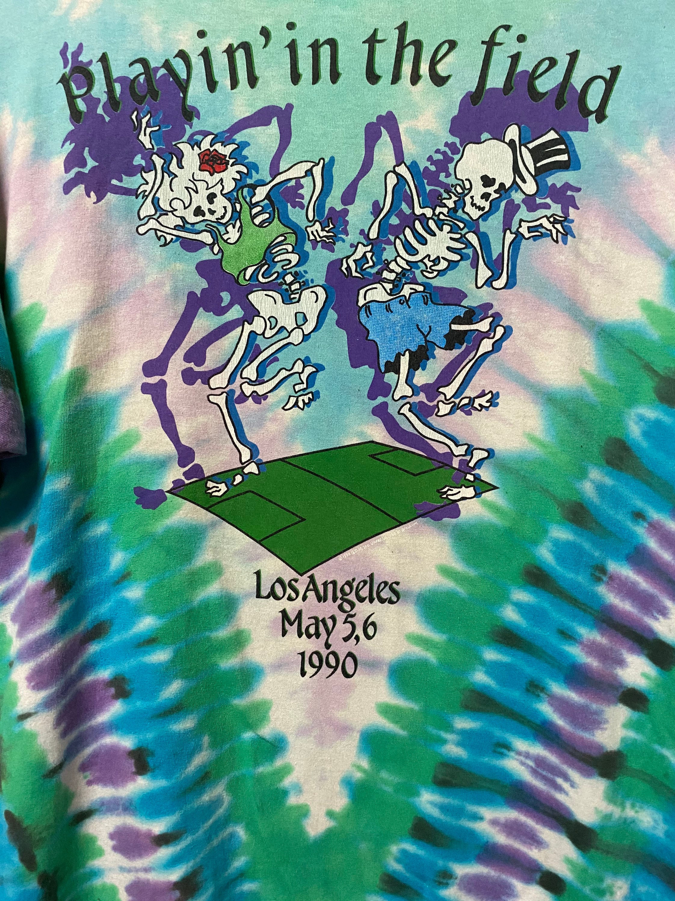 00s グレイトフルデッド ロングTシャツ タイダイ ビッグロゴ 古着 00s Grateful Dead 「Bears Around The Sun」 太陽
