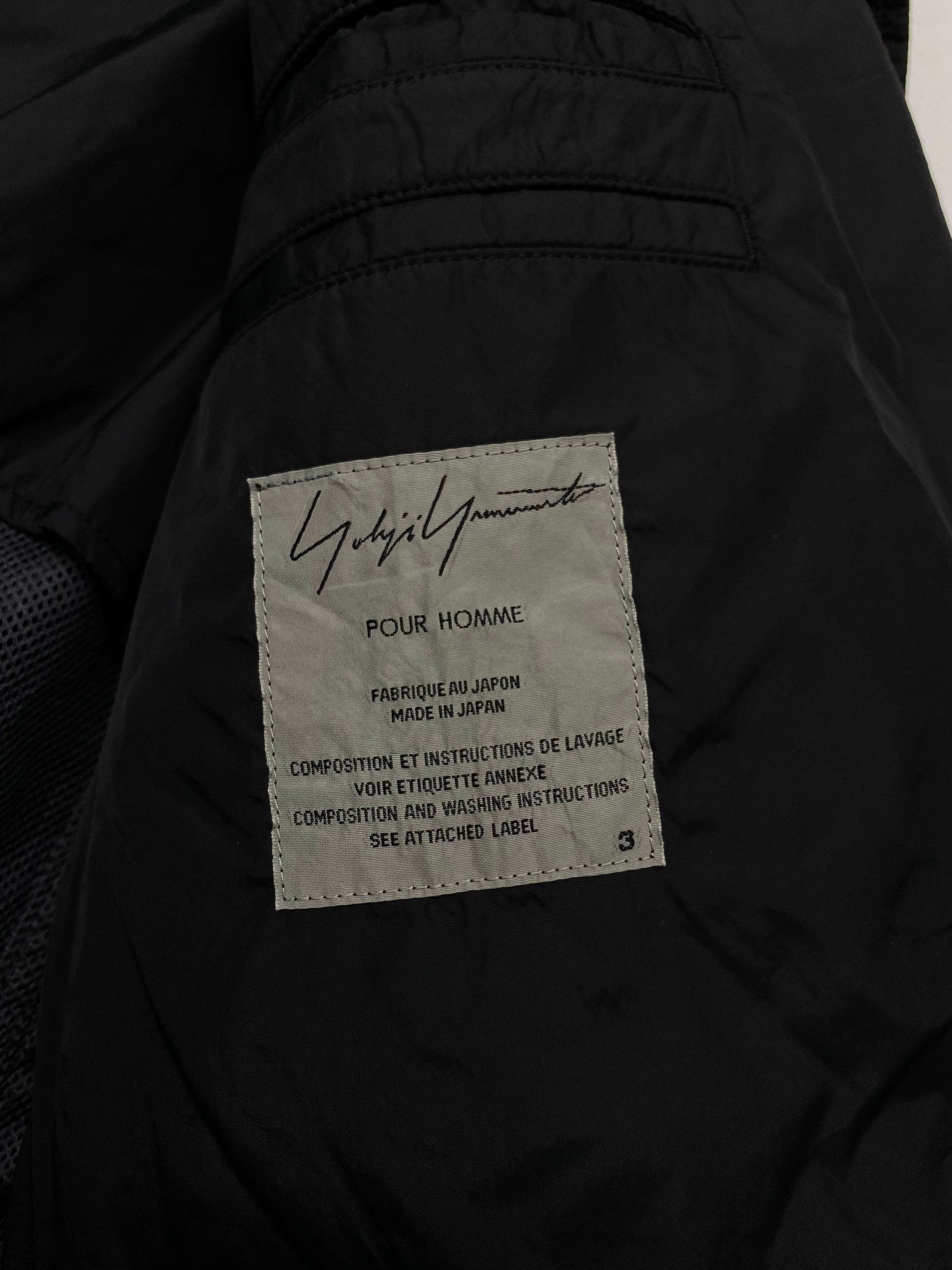 Yohji Yamamoto AW16 Hoodie Signature Jacket Men Japan Brand Black