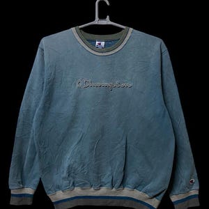 Vintage Champion Sweatshirt L Größe blaue Farbe