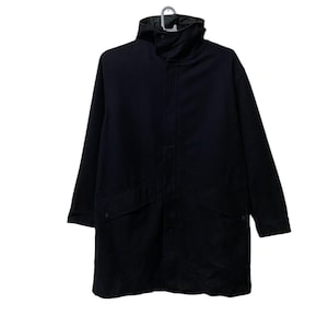 Vintage 90s CP Company wool hoodie jacket Italy made black colour size 50