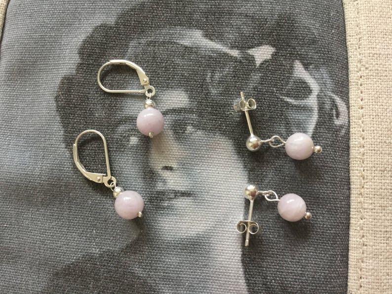 Kunzite dangling earring