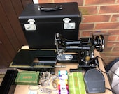 Singer 222K Featherweight Free Arm Sewing Machine(1955 model) with attachments Instruction Manual, quot Vintage Christmas Gift quot , Gift for Mom