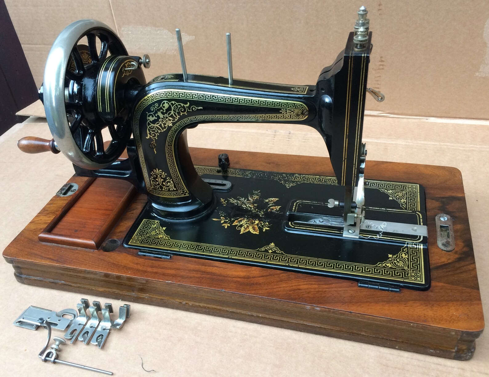 Beautiful Veritas Antique sewing machine with mother of pearl Etsy