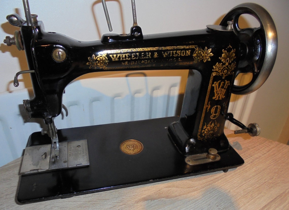 Antique Wheeler & Wison D9 Sewing Machine Vintage Collectable Etsy UK