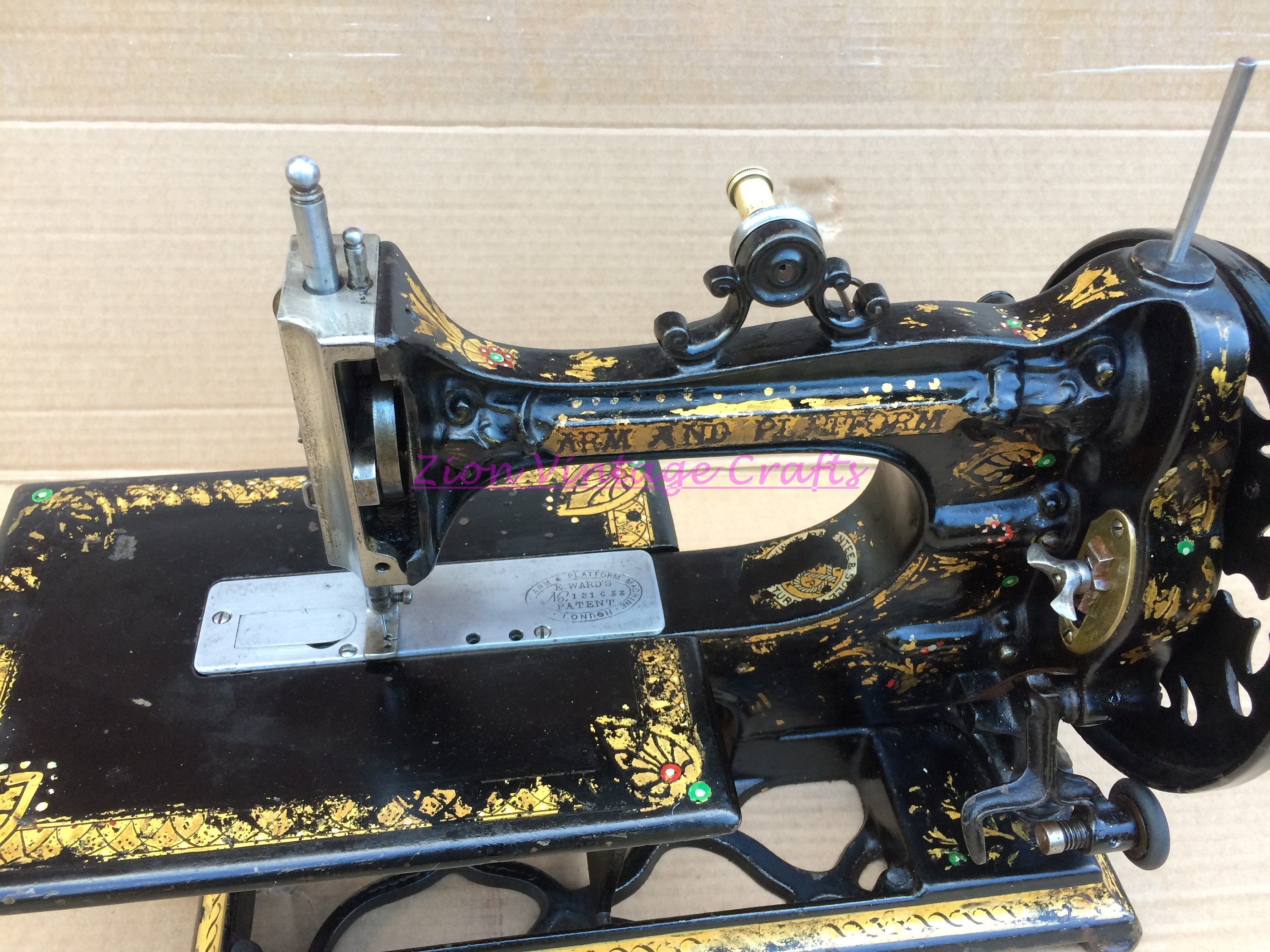Antique Arm and Platform Lockstitch Sewing Machine freearm Etsy UK