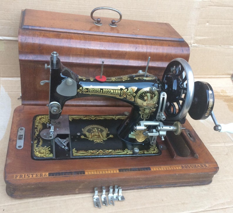 Antique Frister & Rossmann Model E HandCrank Sewing Machine Etsy