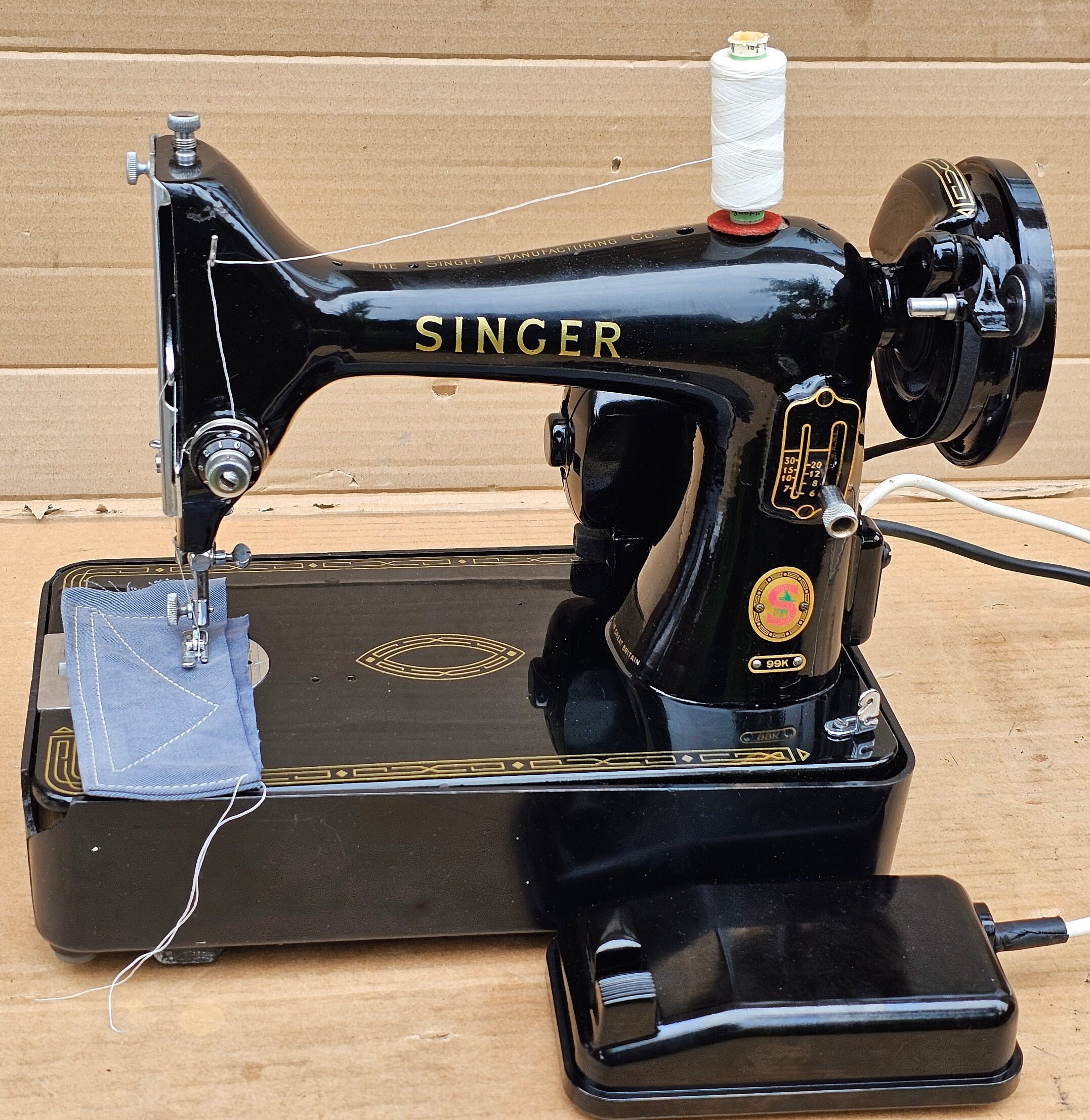 Vintage SINGER Sewing Machine Bobbin Winder Thread Guide 125395 for sale  online