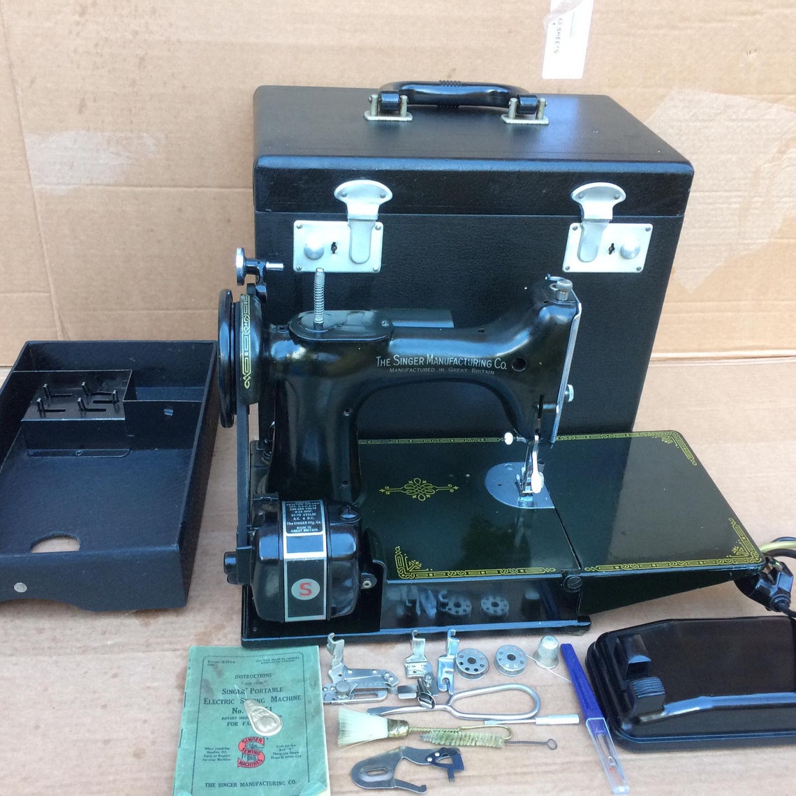 1949 Vintage Singer 221K Portable Featherweight Sewing Machine Etsy