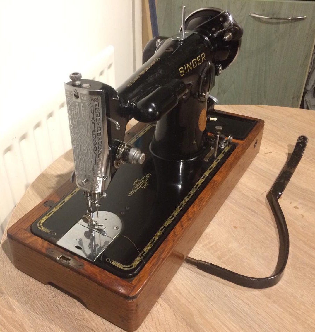 Vintage Antique Electric Singer Sewing Machine Model 201K2 Etsy UK