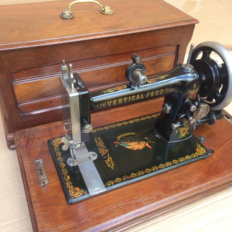 Antique Davis Vertical Feed Hand Crank Sewing Machine Etsy
