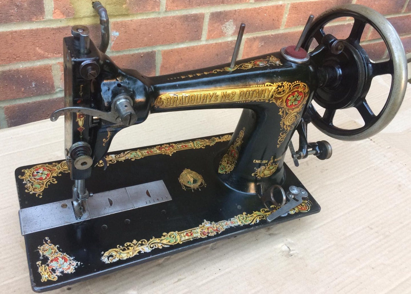 Antique Bradbury's No 2 Rotary Sewing Machine Retro Etsy UK
