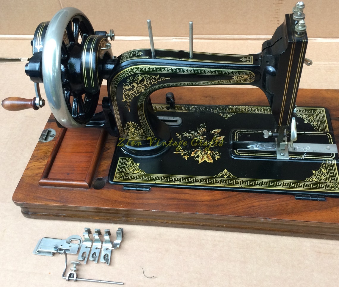 Beautiful Veritas Antique Sewing Machine With Mother of Pearl Etsy