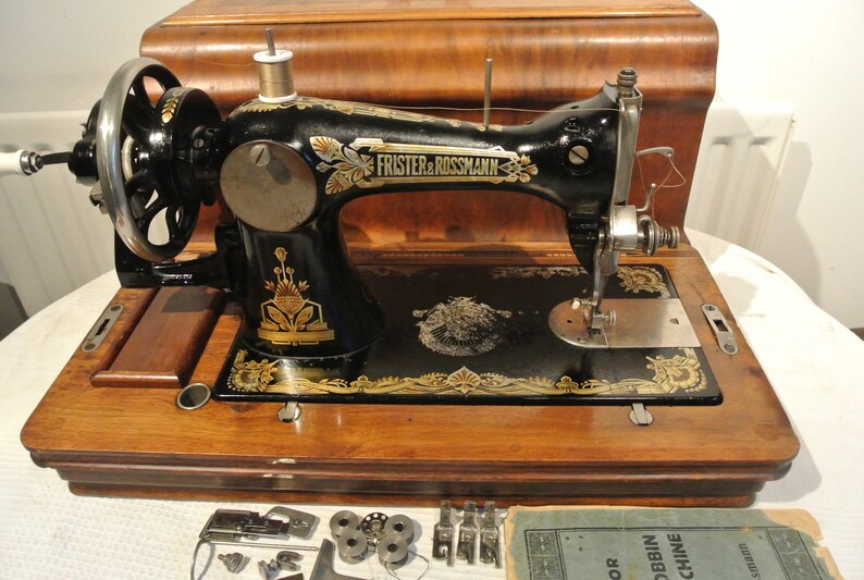 Antique Frister & Rossmann HandCrank Sewing Machine vintage Etsy