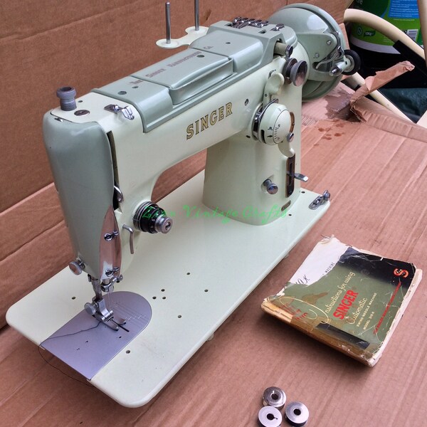Singer Automatic Swing-Needle 319K Semi Industrial Heavy Duty Sewing Machine, Vintage zig zag Sewing Machine, Ormanental Vintage,Collectable