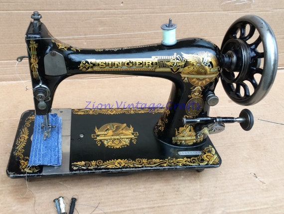 Máquina de coser antigua Singer 27K Solo cabeza -  España