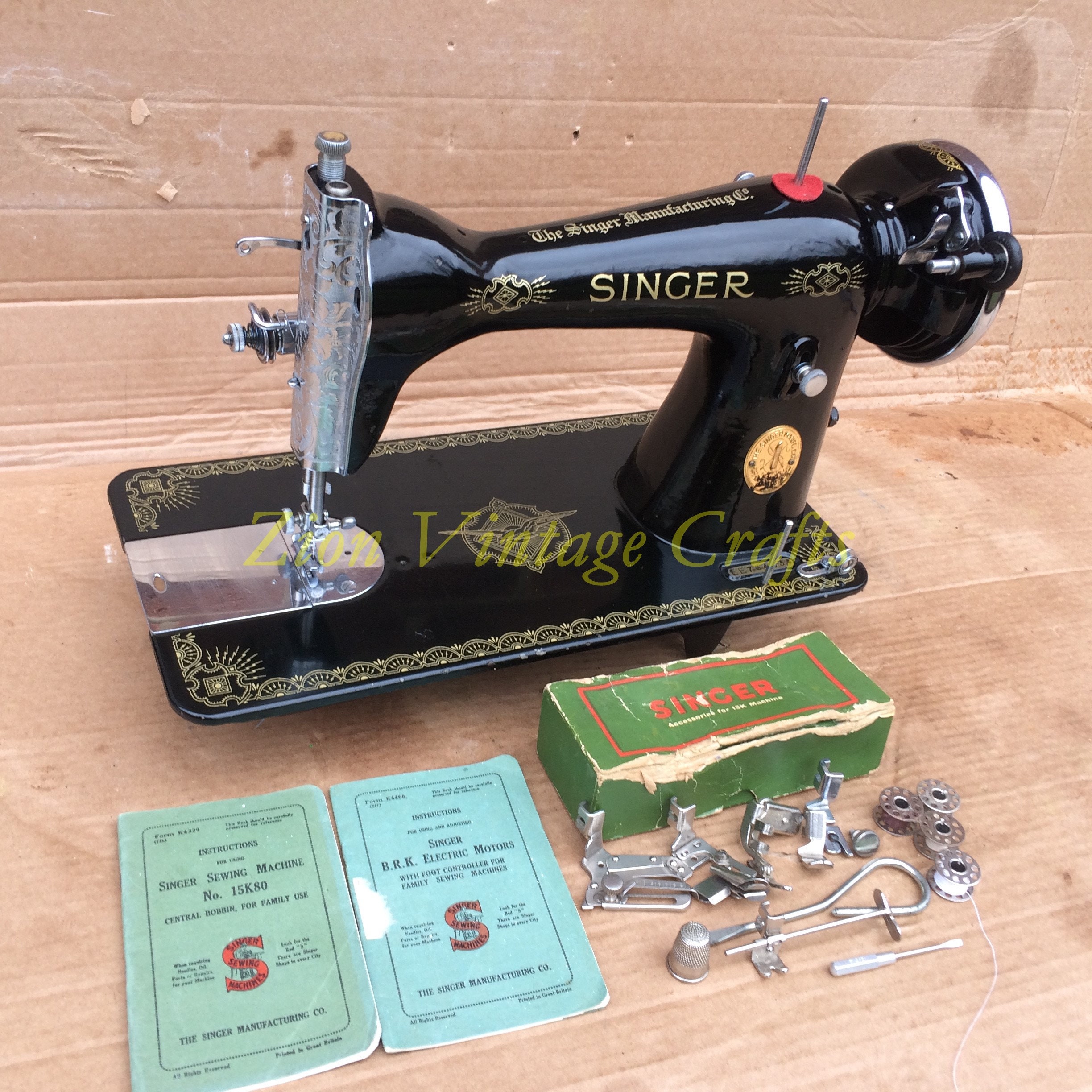 Set of Vintage Singer Sewing Machine Attachments 