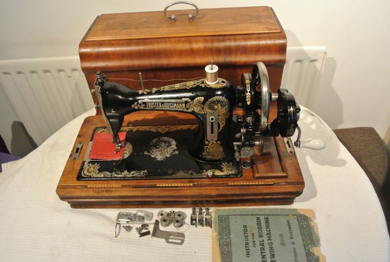 Antique Frister Rossmann Handcrank Sewing Machine Vintage Etsy