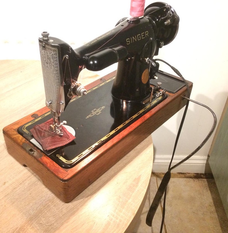 Vintage Antique Electric Singer Sewing Machine Model 201K2 Etsy UK