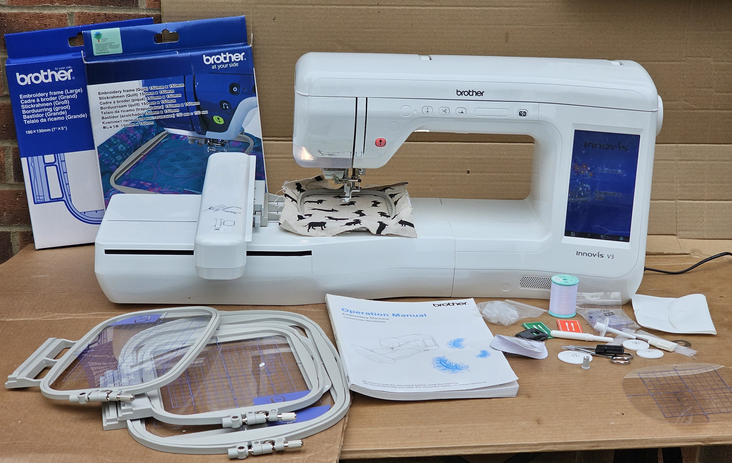 4 Pc. Embroidery Hoop Set Brother Innov-is 1500/1500D/2500D, VE2200, VM2600  