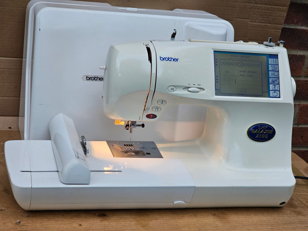 Brother Super Galaxie 2100 Embroidery Sewing Machine With Case See