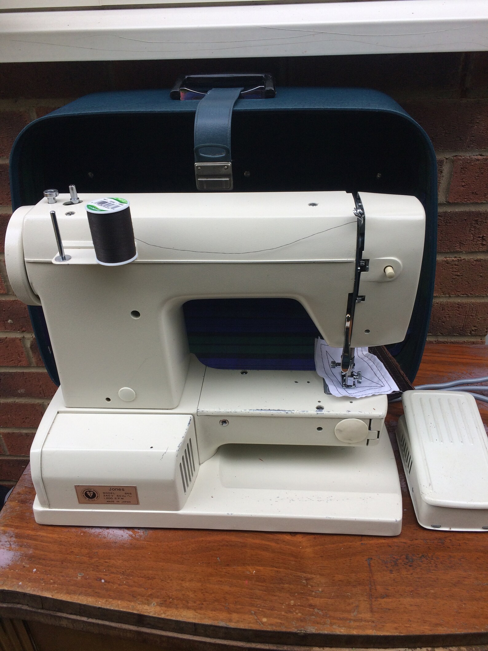 Jones Zig Zag Cylinder Arm Vintage Electric Sewing Machine Etsy