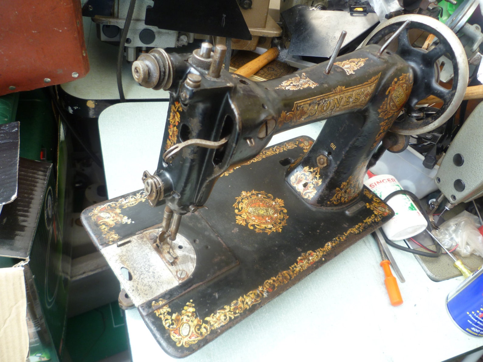 Jones Vintage Sewing Machine Vintage Sewing Machine Sewing Etsy