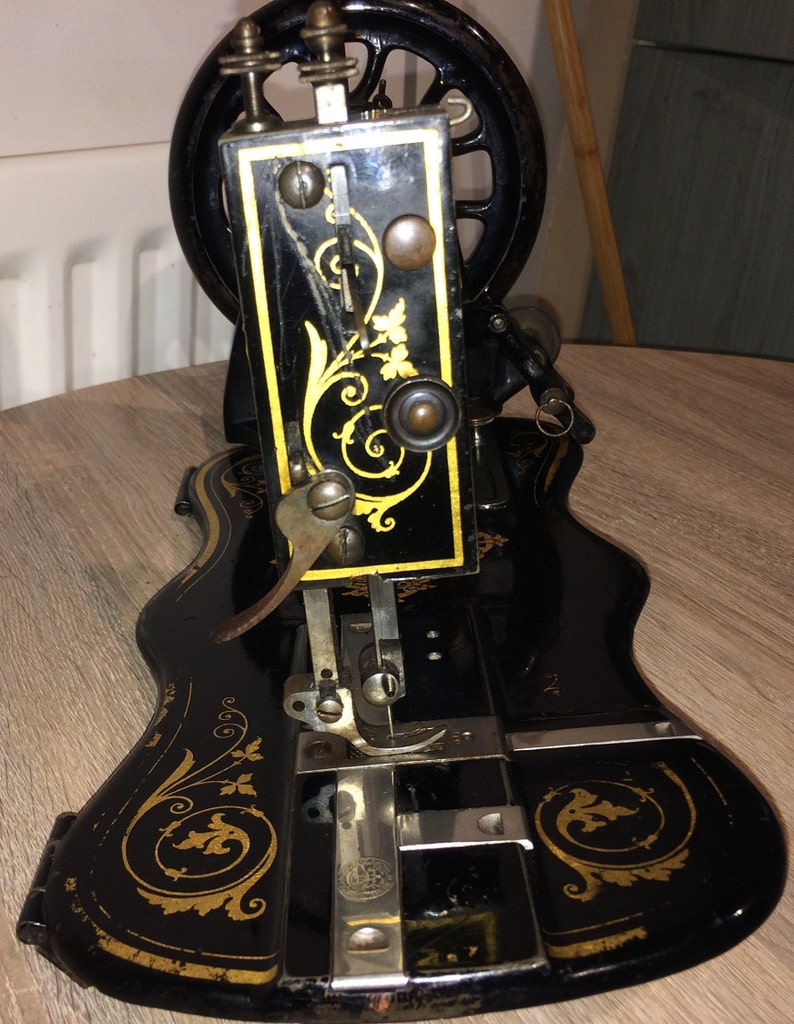 Rare Antique Jones fiddle base sewing Machine with Acanthus Etsy