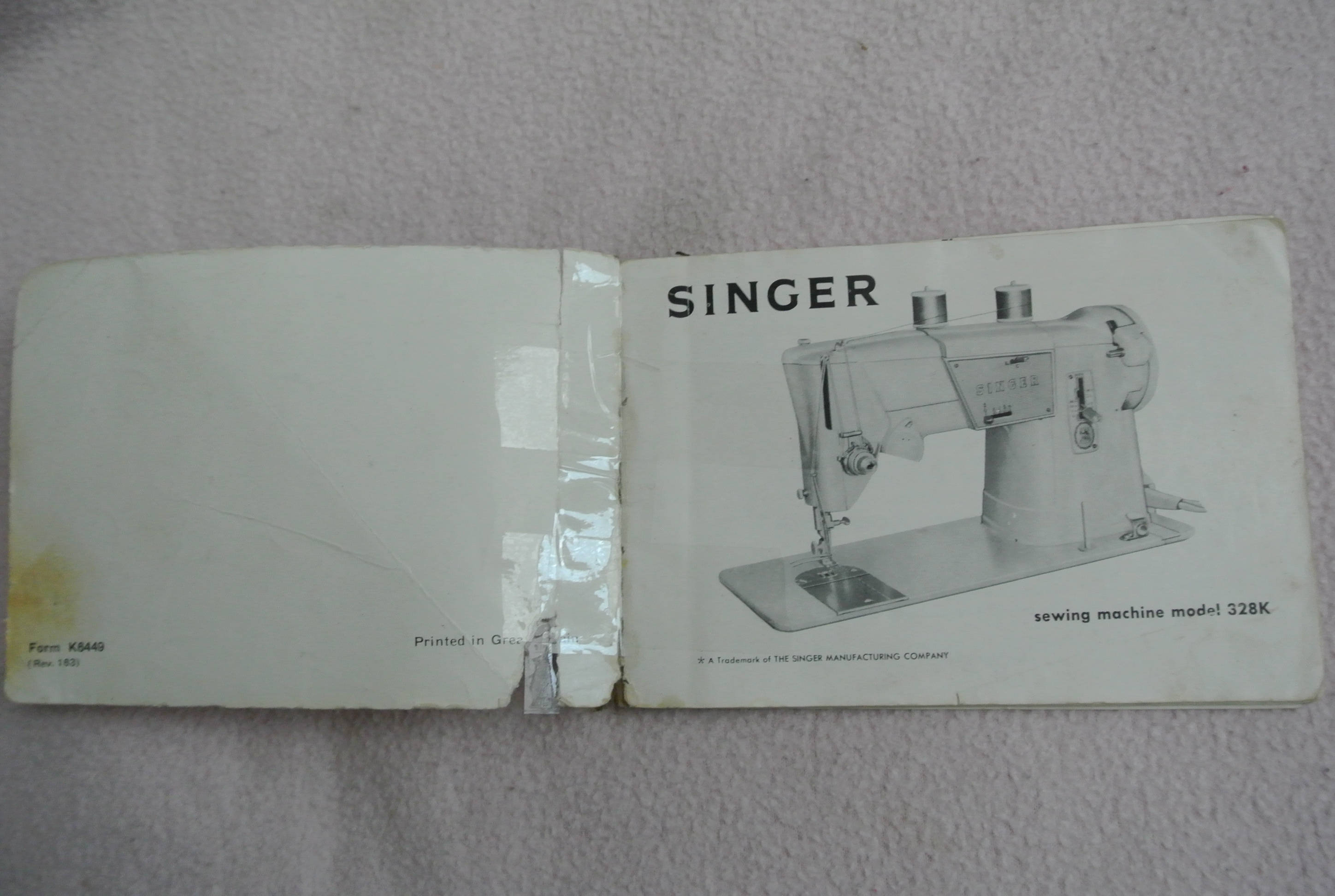 Instruction Manual for Singer 328 sewing Machines Etsy