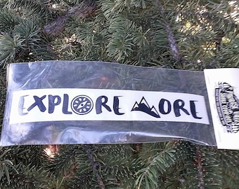 Explore More Mountains / Vinyl Sticker, Decal, Bumper Sticker, Compass, Mountains, Adventure, Camping, Hiking, Travel, Explorer, Wanderlust