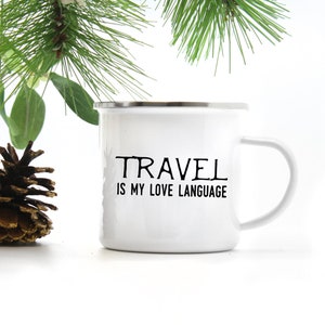 Free Personalization -- Travel Coffee Mug, Love to Travel, Traveler, Adventure Begins, Gift for Traveler, Wander, Explore, Life&#39;s a Journey