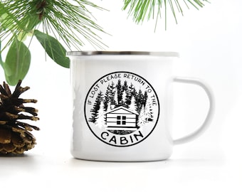 Kostenlose Personalisierung -- Kaffetasse, Becher, A-Rahmen-Kabine, Blockhütte, Familienurlaub, Familienkabine, Kabinengeschenk, Familientreffen
