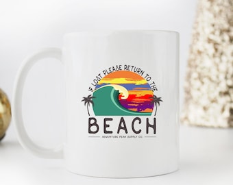 Personalizzazione gratuita - Regalo divertente, vacanza al mare, riunione di famiglia, gita in spiaggia, casa sulla spiaggia, spiaggia per favore, tazza personalizzata, tazza sirena, vita da spiaggia