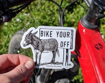 ¡Muévete en bicicleta! - Pegatina divertida de ciclismo, vinilo, impermeable, MTB, BMX, vida en bicicleta, entre barras