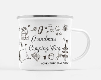 Wählen Sie Name, Oma, Opa, Nana, Papa, Gigi, Pops, Dad, Mom, Noni, Camping Becher, Familienurlaub, Wandern, Abenteuer Berge, Camp Cup