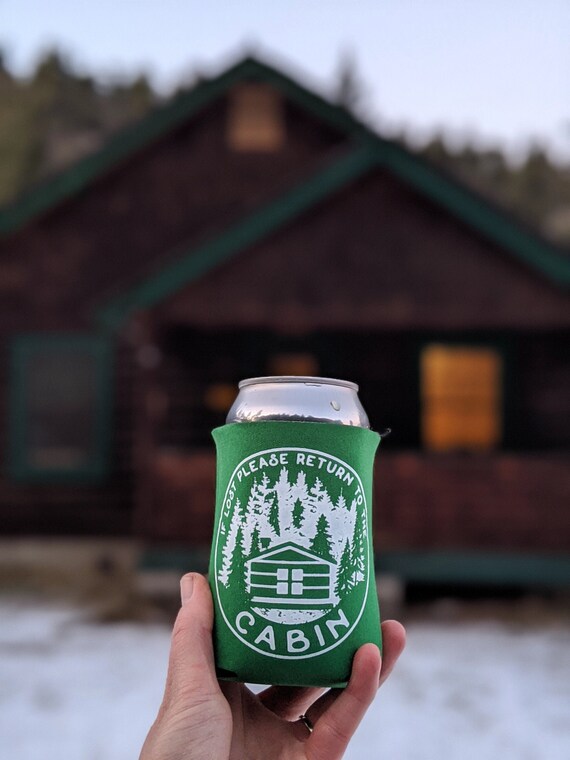 If Lost Please Return To The Cabin Insulated Drink Sleeve Etsy