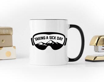 Kostenlose Personalisierung -- Snowboard Tasse, Snowboard Geschenk, Ski Geschenk, Skifahren, Snowboarden, Geschenk für Sie, benutzerdefinierte Tasse, Pow Day, frische Strecken