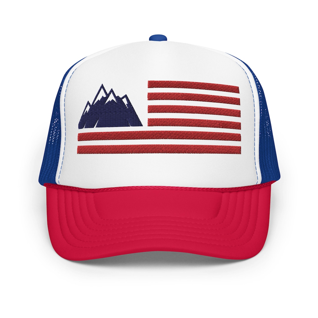 Mountain, USA - Snapback Trucker Hat, America, Patriotic  display picture 3