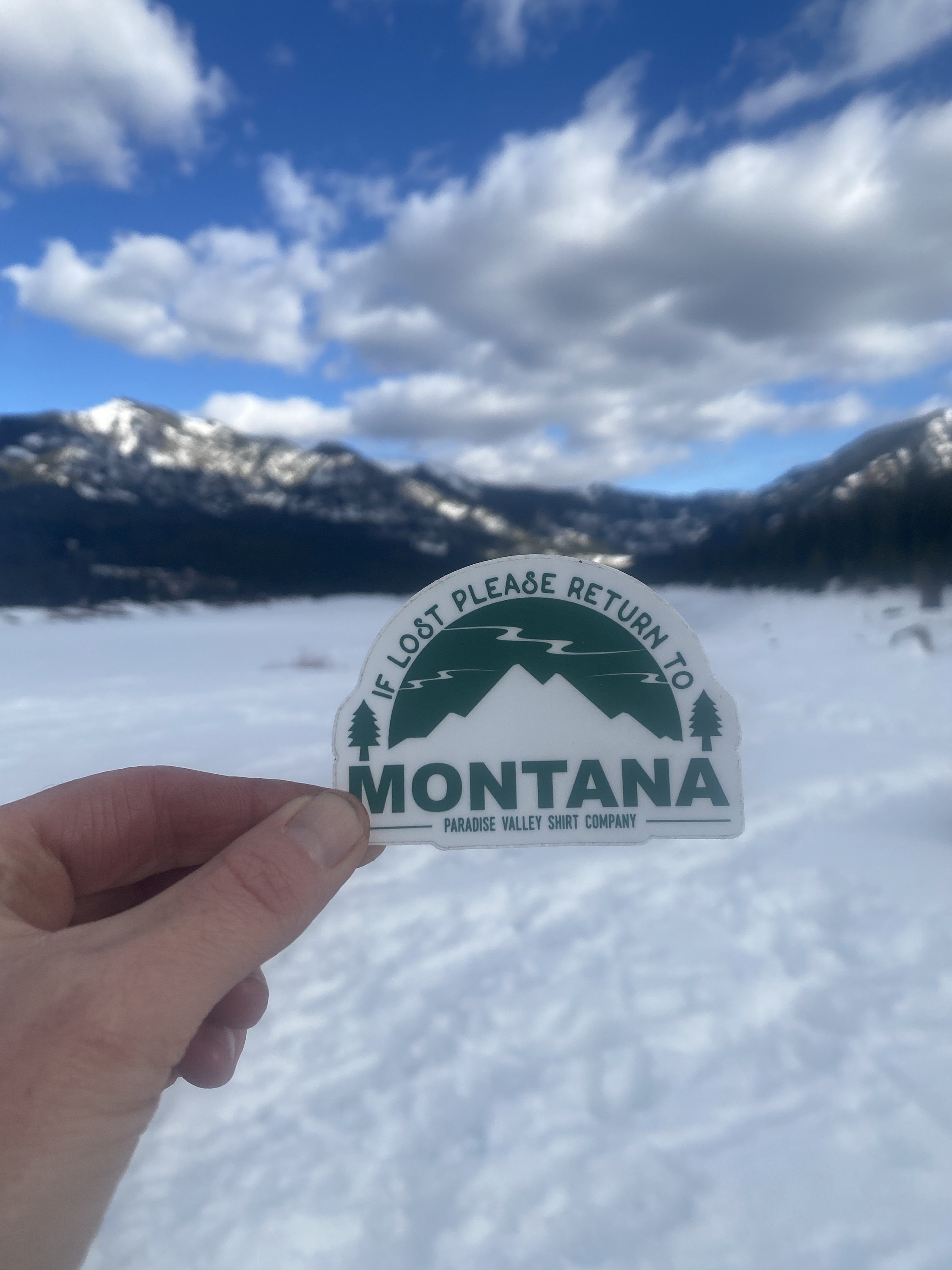 If Lost Please Return to Montana - Montana Sticker, Waterproof