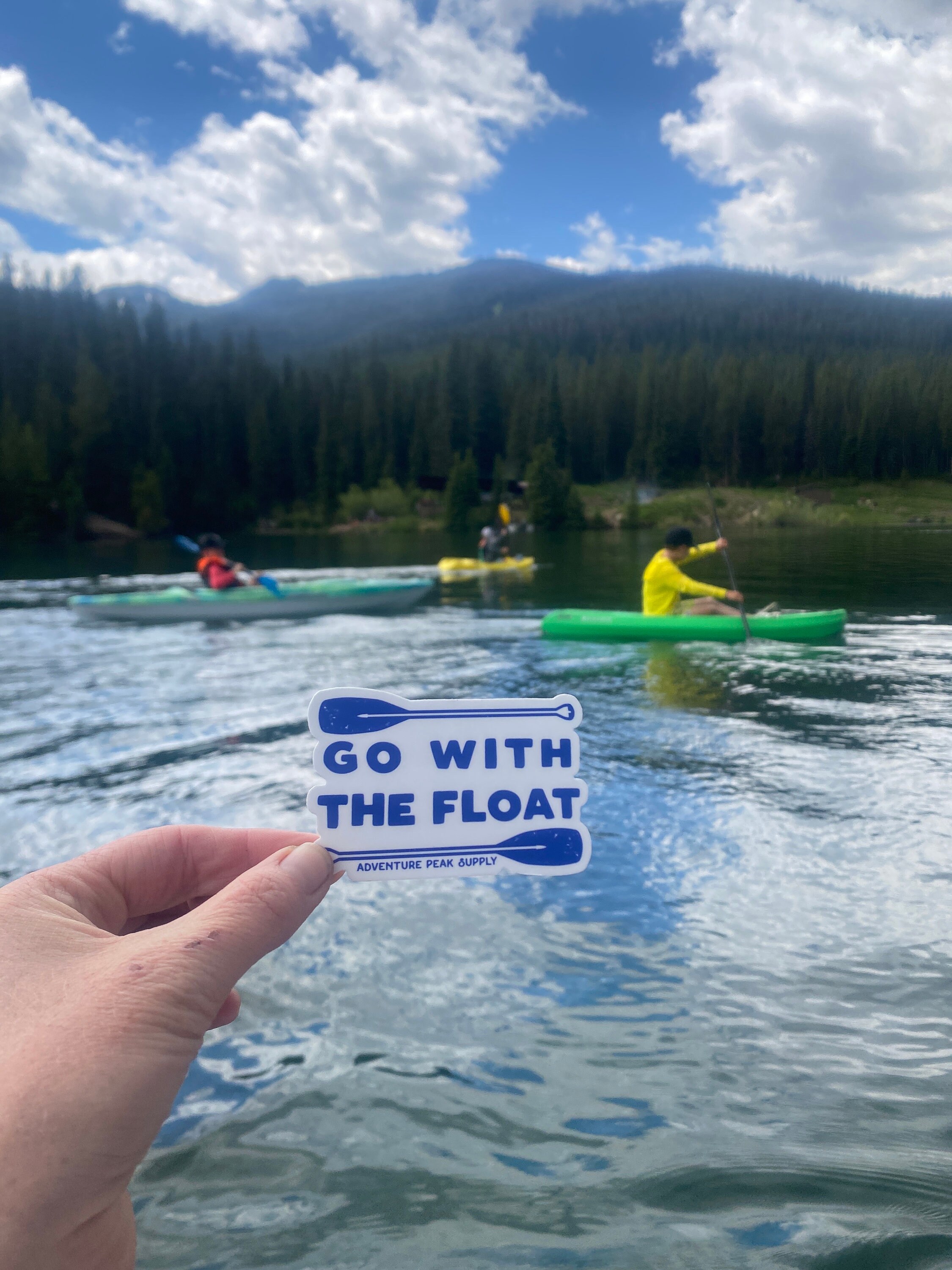 Go With the Float - Funny Sticker, Vinyl Sticker, Waterproof, Mountains ...