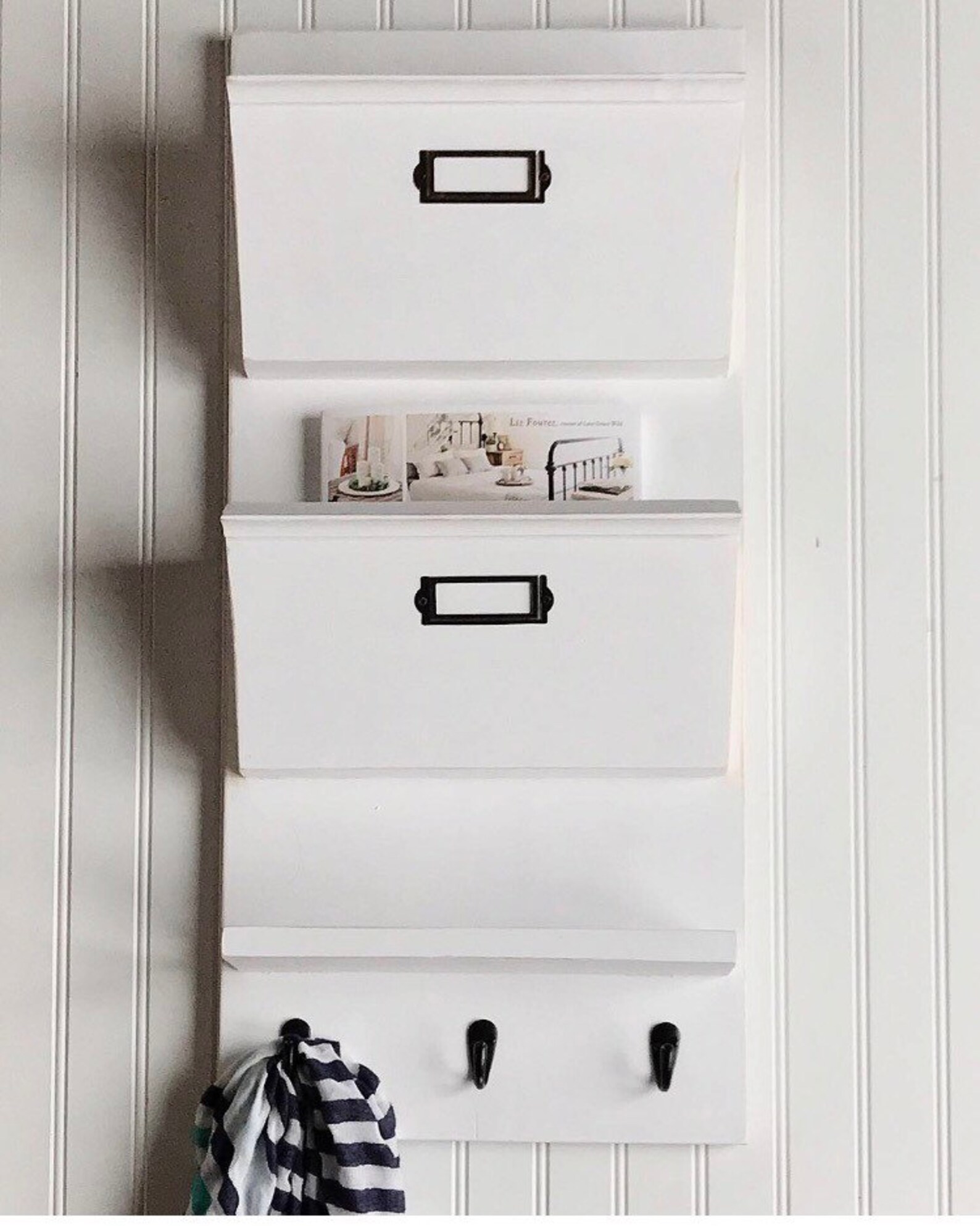 Mail Organizer for Entryway White Entryway Organizer for Etsy