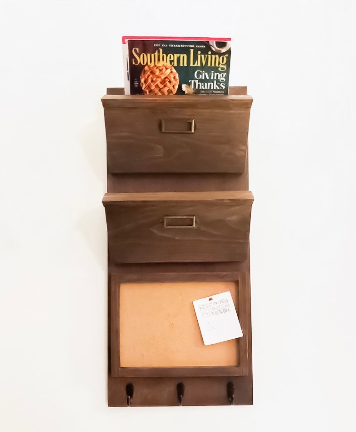 Entryway Mail Organizer with Whiteboard or Cork board Mail Etsy