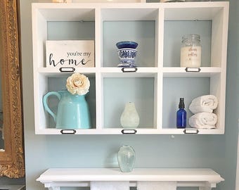 bathroom over the toilet floating shelves