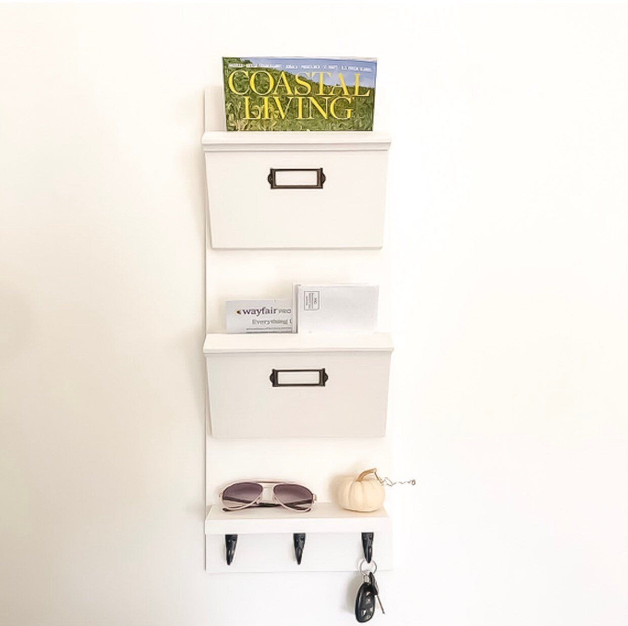 Narrow Mail Organizer for Entryway Entryway Organizer for Etsy