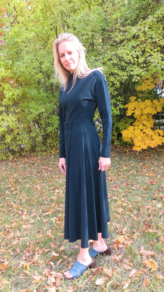 Navy Turtleneck Two Piece // Long Sleeve dress Tw… - image 2