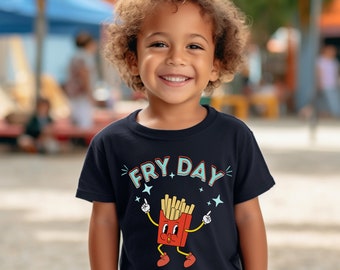 Fry Yay shirt Toddler Tshirt Cute Toddler Crewneck Funny Kids shirt French Fry Lover Gift Cozy Toddler Outfit Fast Food Shirt