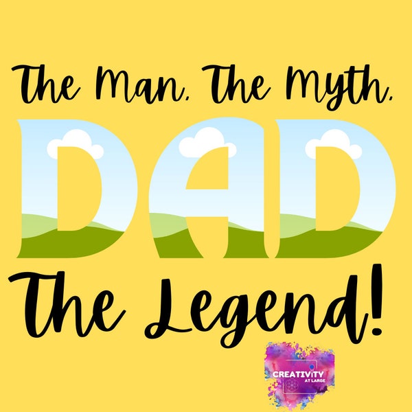 The Man, The Myth, The Legend Customizable DAD Frame Template - Canva Ready | Instant PDF Download